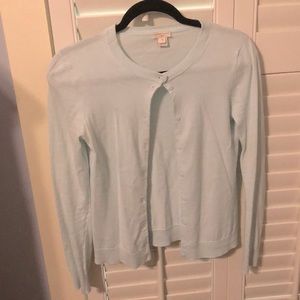 Baby blue J Crew Cadigan XXS